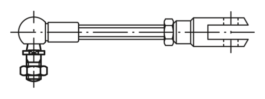 Magnetisches Kugelgelenk mit Gewindezapfen Ø 8 mm - 25 mm Passungstoleranz  h6 - hält 10 N - 200 N