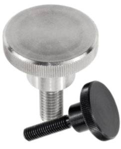 Knurled screws high form steel and stainless steel, DIN 464