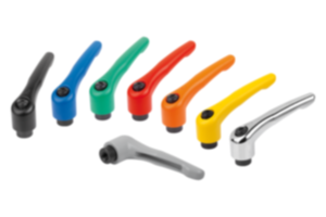Clamping levers, die-cast zinc with internal thread, threaded insert black oxidised steel - inch Clamping levers, die-cast zinc with internal thread, threaded insert black oxidised steel - inch