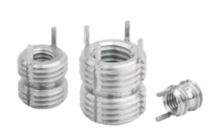 Threaded inserts reinforced internal thread, self-locking