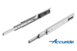 Telescopic slides, stainless steel, for side mounting, full extension, load capacity up to 90 kg Telescopic slides, stainless steel, for side mounting, full extension, load capacity up to 90 kg