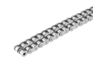 Roller chain duplex, stainless steel DIN ISO 606, curved link plate