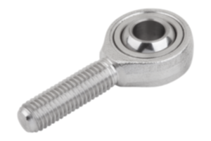 Rod ends with plain bearing external thread, stainless steel, DIN ISO 12240-1 maintenance-free