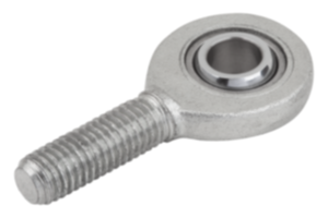 Rod ends with plain bearing external thread, narrow head, DIN ISO 12240-1 maintenance-free