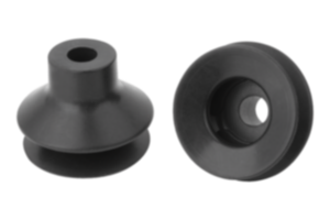 Bellows suction cups, round, 1.5 folds with separate fastening Bellows suction cups, round, 1.5 folds with separate fastening